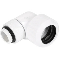 Alphacool Conector roscado Eiszapfen 16mm HardTube giratorio 90° G1/4 - Blanco, Conexión blanco