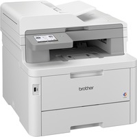 Brother MFC-L8340CDW impresora multifunción LED 600 x 2400 DPI 30 ppm Wifi, Impresora multifuncional gris claro, LED, Impresión a color, 600 x 2400 DPI, Copia a color, Impresión directa, Blanco