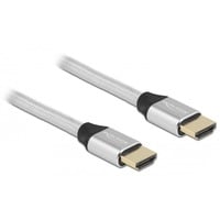 DeLOCK 85368 cable HDMI 3 m HDMI tipo A (Estándar) Plata plateado, 3 m, HDMI tipo A (Estándar), HDMI tipo A (Estándar), 3D, 48 Gbit/s, Plata