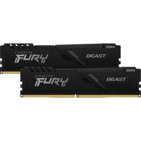 Kingston FURY FURY Beast módulo de memoria 16 GB 2 x 8 GB DDR4 3200 MHz, Memoria RAM negro, 16 GB, 2 x 8 GB, DDR4, 3200 MHz, 288-pin DIMM