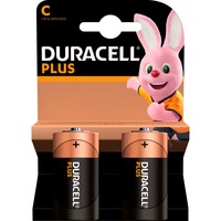 Duracell Plus 100 C Batería de un solo uso Alcalino Batería de un solo uso, C, Alcalino, 1,5 V, 2 pieza(s), Multicolor