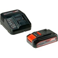 EINHELL PXC-Starter-Kit Juego de cargador y baterías, Conjunto negro, Juego de cargador y baterías, 2,5 Ah, 18 V, Negro, Rojo, 0,83 h, 200 - 250 V