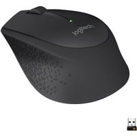 Logitech M280 Ratones, Ratón negro, mano derecha, Óptico, RF inalámbrico, 1000 DPI, Negro