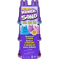 Spin Master Kinetic Sand - 3 Packs de 340g de Arena Mágica Brillante con purpurina de colores para Mezclar, Moldear y Crear - Kit Manualidades Niños - Juguetes Niños 3 Años + - Arena Kinetica, Juego de arena 