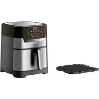 Tefal Easy Fry & Grill EY505D Sencillo 4,2 L Independiente 1550 W Freidora de aire caliente Acero inoxidable acero fino/Negro, Freidora de aire caliente, 4,2 L, 80 °C, 200 °C, 6 personas(s), 60 min