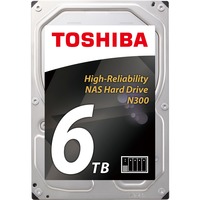 Toshiba N300 NAS 3.5" 6000 GB Serial ATA III, Unidad de disco duro 3.5", 6000 GB, 7200 RPM, A granel
