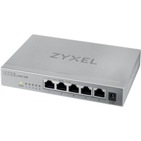 Zyxel MG-105 No administrado 2.5G Ethernet (100/1000/2500) Acero, Interruptor/Conmutador No administrado, 2.5G Ethernet (100/1000/2500), Bidireccional completo (Full duplex), Montaje de pared