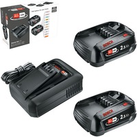 Bosch Set de inicio de batería 18V 2x 2,5Ah + cargador rápido AL 18V-44, Conjunto negro