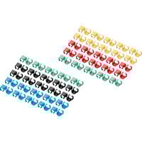 Digitus Clips de colores para cables de parcheo - Mezclados (20 piezas cada uno), Grapas de cable multicolor