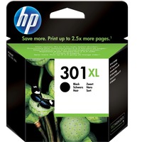 HP Cartucho de tinta original 301XL de alta capacidad negro Alto rendimiento (XL), Tinta a base de pigmentos, 8 ml, 430 páginas, 1 pieza(s)