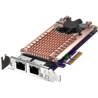 QNAP QM2-2P2G2T adaptador y tarjeta de red Interno Ethernet 2500 Mbit/s, Tarjeta de interfaz Interno, Alámbrico, PCI Express, Ethernet, 2500 Mbit/s