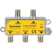 TechniSat 0022/3111 cable divisor y combinador Divisor de señal para cable coaxial Plata, Distribuidor plateado, Divisor de señal para cable coaxial, 75 Ω, 5 - 2400 MHz, Plata, Hembra, 85 mm