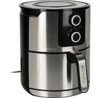 Unold 58655 freidora Doble 5 L 1400 W Freidora de aire caliente Negro, Acero inoxidable acero fino cepillado/Negro, Freidora de aire caliente, 5 L, 1 kg, 80 °C, 200 °C, 60 min