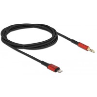 DeLOCK 86587 cable de audio 1,5 m 3,5mm Lightning Negro negro/Rojo, 3,5mm, Macho, Lightning, Macho, 1,5 m, Negro