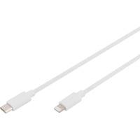 Digitus Cable de datos/carga USB 2.0 USB-C > Lightning, certificado MFI blanco