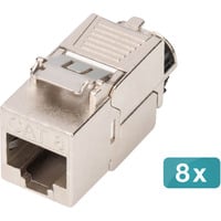 Digitus Módulo Keystone Cat. 8.1, apantallado, 8 piezas plateado