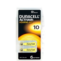 Duracell Pilas para audífonos 10, Batería Batería de un solo uso, Zinc-Aire, 1,45 V, 6 pieza(s), 100 mAh, 4 año(s)