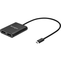 Kensington Adaptador de vídeo USB-C a Dual DisplayPort 1.2 negro, USB 3.2 Gen 1 (3.1 Gen 1) Type-C, DisplayPort, Negro, Windows 10 or above, 57 g, 1 pieza(s)