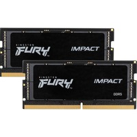 Kingston FURY FURY Impact módulo de memoria 32 GB 2 x 16 GB DDR5 4800 MHz, Memoria RAM negro, 32 GB, 2 x 16 GB, DDR5, 4800 MHz, 262-pin SO-DIMM