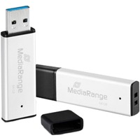 MediaRange High Performance 64 GB, Lápiz USB plateado/Negro