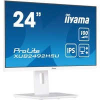 iiyama XUB2492HSU-W6 pantalla para PC 60,5 cm (23.8") 1920 x 1080 Pixeles Full HD LED Blanco, Monitor LED blanco (mate), 60,5 cm (23.8"), 1920 x 1080 Pixeles, Full HD, LED, 0,4 ms, Blanco