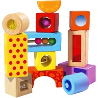 Eichhorn 100002240 bloque de construcción de juguete 12 pieza(s), Juegos de construcción Multicolor, Lana, 12 pieza(s), Arco, Cilindro, Rectangular, Plaza, Imagen, 1 año(s)