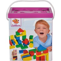 Eichhorn Bloques de madera de colores 50, Juegos de construcción 
