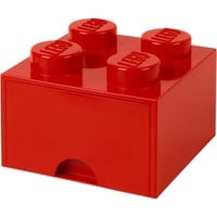 Room Copenhagen Brick Drawer (4 Knobs)Bright Red Caja para almacenar juguetes Independiente Rojo, Caja de depósito rojo, Caja para almacenar juguetes, Rojo, Independiente, Monocromo, Rectangular, Polipropileno (PP)