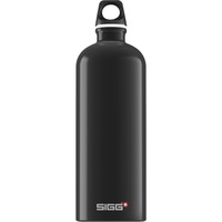 SIGG 1.0 L Traveller 1000ml Negro bidón de agua, Botella de agua negro, 1000 ml, Negro, Tapón de tornillo, De plástico, 257 mm, 8,1 cm