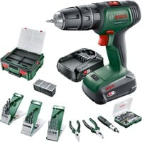 Bosch Universal Impact 18V 1450 RPM Sin llave 1,3 kg Verde, Taladro/destornillador verde/Negro, Taladro de pistola, Sin llave, Verde, 1 cm, 1450 RPM, 3 cm