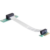 DeLOCK 41839 ranura de expansión, Tarjeta de ampliación PCIe x1 Male, 0,13 m, Negro