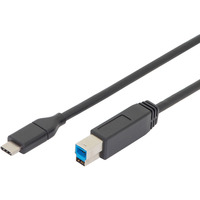 Digitus Cable de conexión USB 3.2 Gen 1 USB-C > USB-B negro