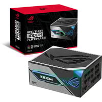 ASUS ROG -THOR-1000P3-GAMING unidad de fuente de alimentación 1000 W 20+4 pin ATX ATX Negro, Fuente de alimentación de PC negro, 1000 W, 100 - 240 V, Activo, 125 W, 1000 W, 125 W