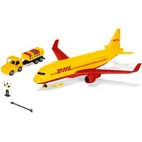 SIKU DHL cargo aircraft with accessories Aeronave Previamente montado, Automóvil de construcción azul/blanco, Aeronave, Previamente montado, Cualquier género, Metal, Plástico, Rojo, Amarillo, No recomendado para niños menores de 36 meses