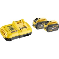 DEWALT DCB118X2-QW cargador y batería cargable Cargador de batería amarillo/Negro, Cargador de batería, Ión de litio, DeWalt, Ión de litio, 2 pieza(s), 650 g