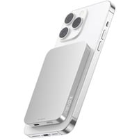 Nevox Wireless Magnetic POWERBANK QI2 - 5000mah, Banco de potencia plateado/blanco