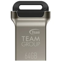Team Group C162 64 GB, Lápiz USB plateado/Negro