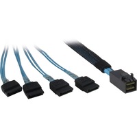 Inter-Tech 0.5m SFF 8643/4x SATA 0,5 m Negro, Azul, Cable negro/Azul, 0,5 m, SFF 8643, 4x SATA, Macho/Macho, Negro, Azul, 35 g