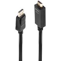 Lindy 36922 adaptador de cable de vídeo 2 m DisplayPort HDMI tipo A (Estándar) Negro negro, 2 m, DisplayPort, HDMI tipo A (Estándar), Macho, Macho, Derecho