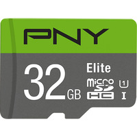 PNY Elite microSD 32 GB, Tarjeta de memoria gris/Verde