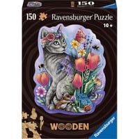Ravensburger Rompecabezas de madera Gato de primavera, Puzzle 