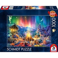 Schmidt Spiele Romanticismo de fogata bajo el cielo estrellado, Puzzle 