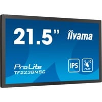 iiyama TF2238MSC-B1 pantalla para PC 53,3 cm (21") 1920 x 1080 Pixeles Full HD LED Pantalla táctil Negro, Monitor LED negro, 53,3 cm (21"), 1920 x 1080 Pixeles, Full HD, LED, 5 ms, Negro