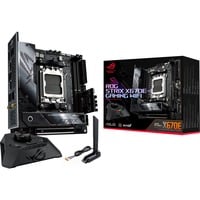 ASUS ROG STRIX X670E-I GAMING WIFI AMD X670 Zócalo AM5 mini ITX, Placa base negro/Plateado, AMD, Zócalo AM5, DDR5-SDRAM, 64 GB, DIMM, Doble canal