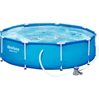 Bestway Steel Pro 56408 piscina sobre suelo Piscina con anillo hinchable Círculo 4678 L Azul azul, 4678 L, Piscina con anillo hinchable, Azul, 20,9 kg
