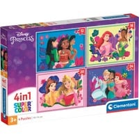 Clementoni Supercolor Disney Princess Puzzle rompecabezas 12 pieza(s) Dibujos 12 pieza(s), Dibujos, 3 año(s)