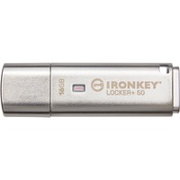 Kingston IronKey Locker+ 50 16 GB, Lápiz USB aluminio