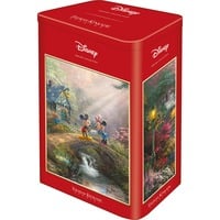Schmidt Spiele Thomas Kinkade Studios: Mickey & Minnie en la lata metálica nostálgica, Puzzle 