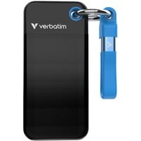 Verbatim Pocket SSD 2 TB USB Tipo C 3.2 Gen 2 (3.1 Gen 2) Negro, Azul, Unidad de estado sólido negro/Azul, 2 TB, USB Tipo C, 3.2 Gen 2 (3.1 Gen 2), 1000 MB/s, 10 Gbit/s, Negro, Azul