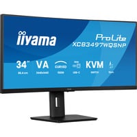 iiyama ProLite XCB3497WQSNP-B1 pantalla para PC 86,4 cm (34") 3440 x 1440 Pixeles UltraWide Quad HD LED Negro, Monitor LED negro (mate), 86,4 cm (34"), 3440 x 1440 Pixeles, UltraWide Quad HD, LED, Negro